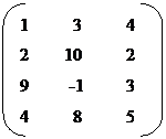 Double Bracket: 1	3	4  2        10	2  9         -1	3  4	8	5  