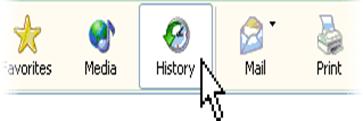 History button on the Internet Explorer 6 toolbar